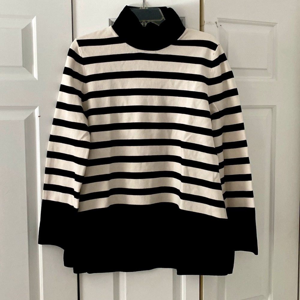 COS High Neck Striped Sweater 100% Organic Cotton size M